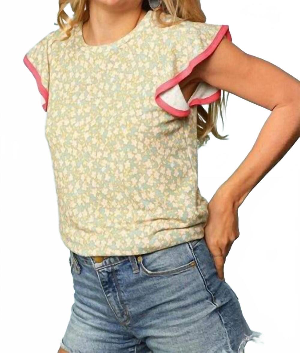 NEW ROUSSEAU murphy floral top - plus in green
